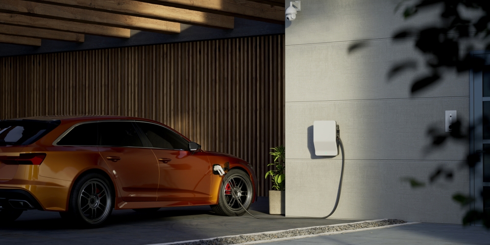 Generic,Electric,Vehicle,Ev,Hybrid,Car,Is,Being,Charged,From