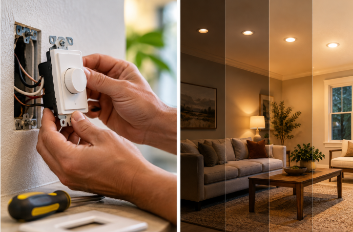LED Dimmer Switch Installation Example Photo