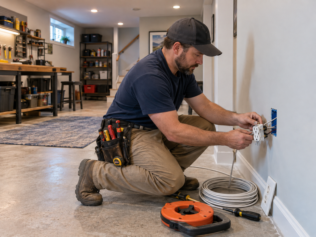 electrician adding new outlet | tnt electric